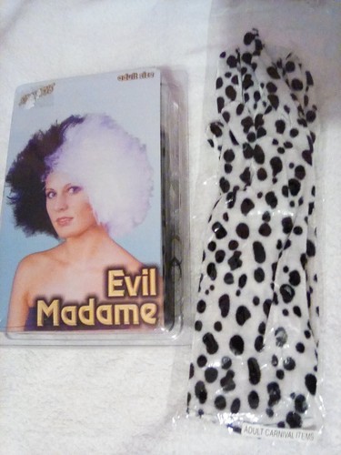 Cruella wig dalmatian print - cruella,
