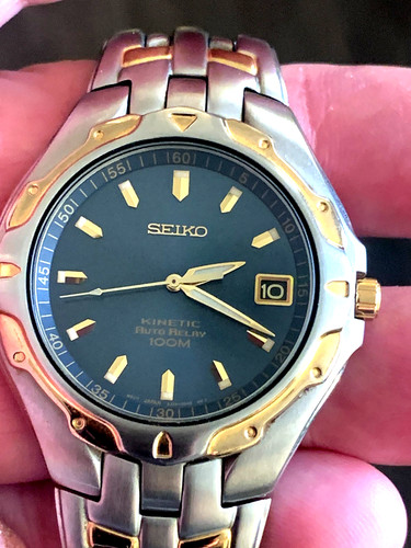 Seiko kinetic auto relay 100m - seiko,