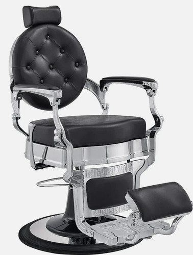 Barber chair with - chair, silver
