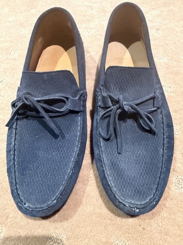Zara mens navy - suede, moccasins
