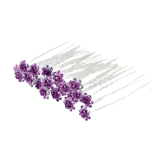 Floral bridal hair pins - bridal,