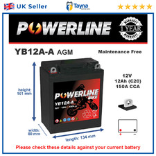 Yb12a agm powerline - yb12a-a,