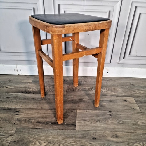 Vintage vinyl kitchen stool - kitchen,
