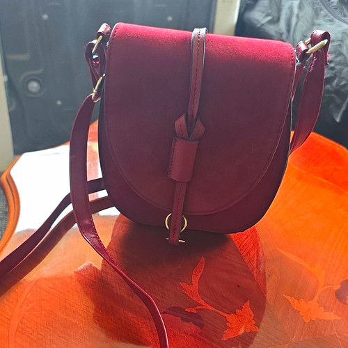 Burgundy faux suede pu - faux,