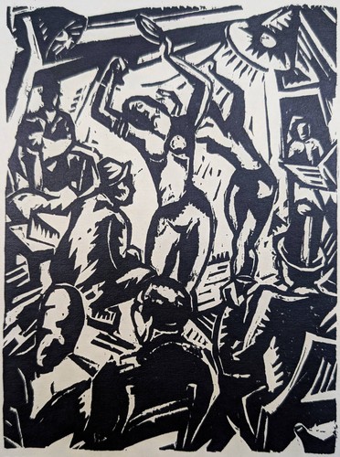 Original woodblock print - woodblock,
