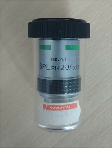 Phase contrast microscope lens - microscope,