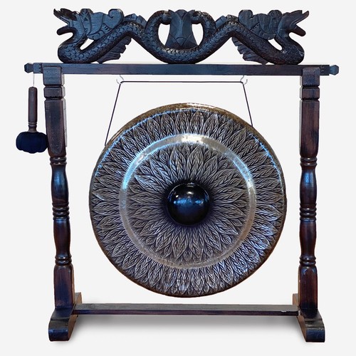 Large gong brown - large, antique