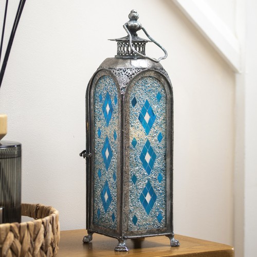 Silver moroccan diamond mosaic - moroccan,
