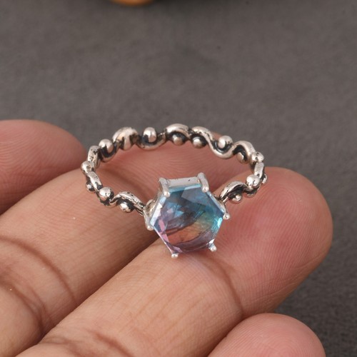 Alexandrite wave band hexagon - wave,