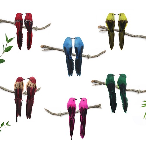 12pcs green fake - fake, birds