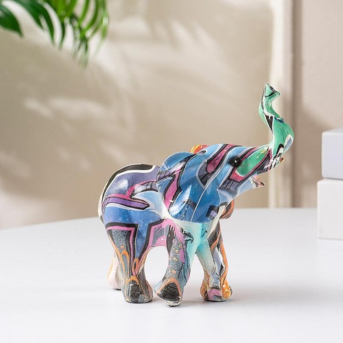 Graffiti art elephant figurine - graffiti,