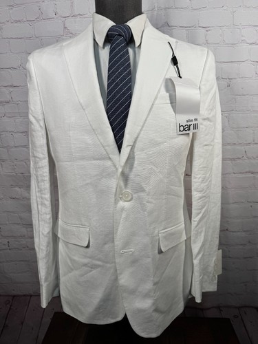 Bar iii mens white slim - slim, fit