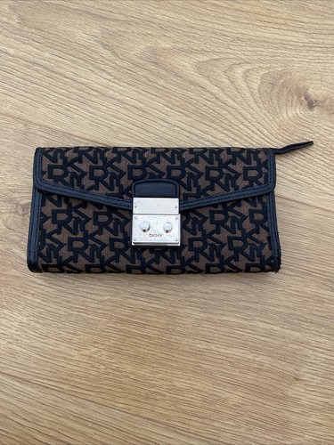 Dkny brown canvas - dkny, purse
