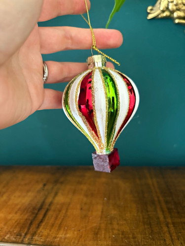 Set glass hanging - glass, striped