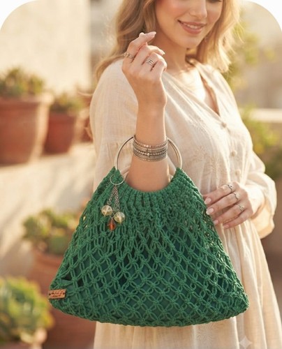 Boho green macrame - boho,
