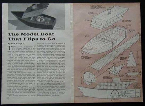 Model boat invisible - model, flipper