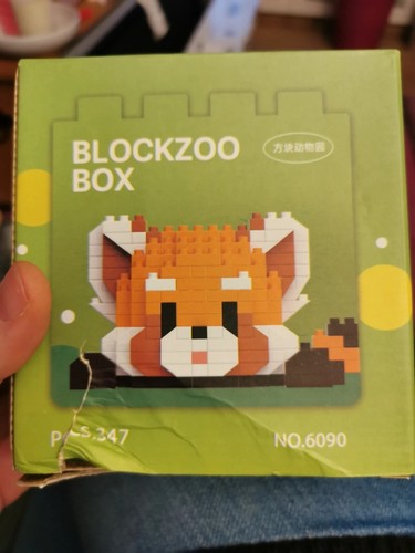 Red panda blockzoo toy - panda,