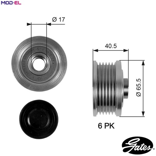 Alternator freewheel clutch - alternator,