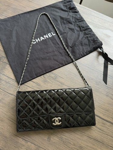 Chanel black quilted patent - chanel,