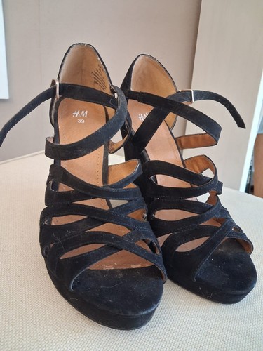 Black suede multi strap - black,