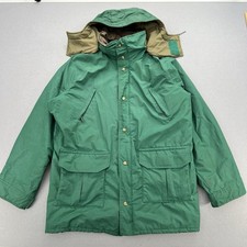 L.L.Bean Maine Warden’s Parka Men’s L Gore-Tex Green Jacket Hooded Vintage VGC