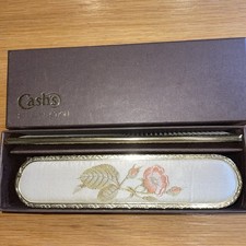 Cash’s Silk Collection Embroidery Vanity Table Hair Brush And Comb Set Boxed
