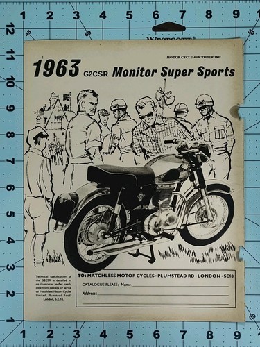 1962 matchless g2csr monitor - g2csr,