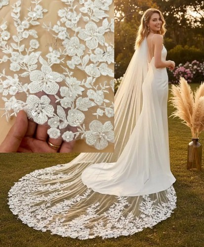Sparkly beaded floral lace - beaded,
