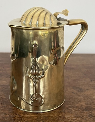 Antique art nouveau jug lidded - art,
