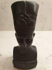 Black stone basalt Nefertiti tourist piece  bust 13cm VINTAGE 