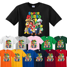 Super Mario Kids T-Shirts Boys Girls Unisex Mario Super T Shirt Top
