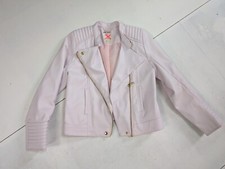 Girls pink biker jacket - biker,