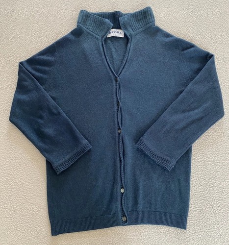 Brora cardigan teal 100 - sz, 100%
