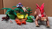 Playmobil Dinos 5232 Stegosaurus & 5234 TRICERATOPS incomplete sets
