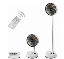 Greheywos 8” Cordless Oscillating Portable folding Telescopic Fan Rechargeable