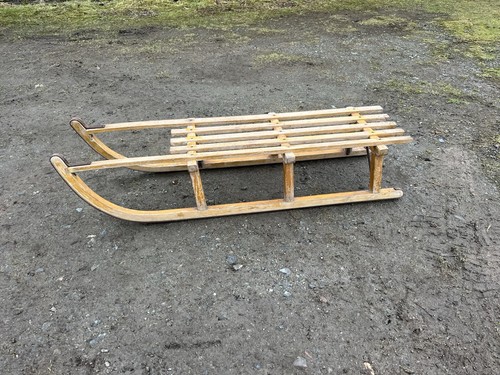 Vintage wooden sleigh - vintage,