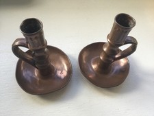 Keswick School Of Industrial Arts Copper Chamber Sticks C1900 Arts and Crafts