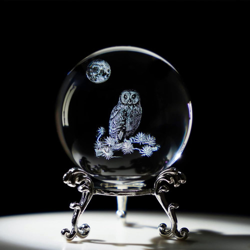 60mm owl crystal ball - 60mm,