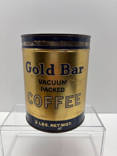 Gold bar coffee - gold, tin
