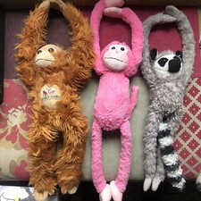 Ravensden Hanging Ring Tailed Lemur + Revensden Pink Monkey + Monkey World Ape