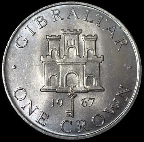 Gibraltar one crown 1967 - one,