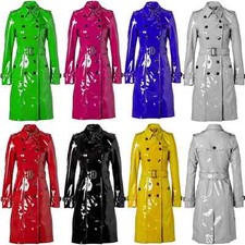 Women Trench Vinyl Shiny