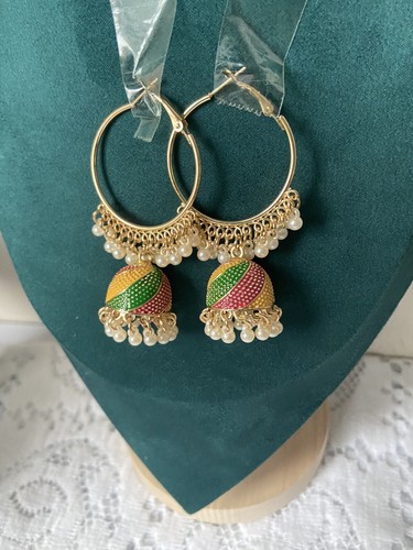 Jhumka earrings with - jhumka,