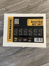 TOUGH MASTER® Router Bit Set TCT Tungsten Carbide Tipped ¼" Shank with case - 12