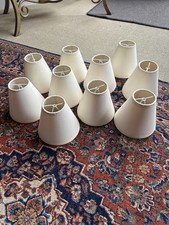 Small Cream Card Lampshades. Clip On To Bulb