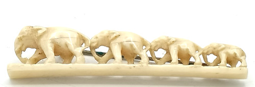 Vintage faux ivory carved line - faux,