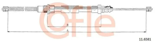 Handbrake cable left - handbrake, rear