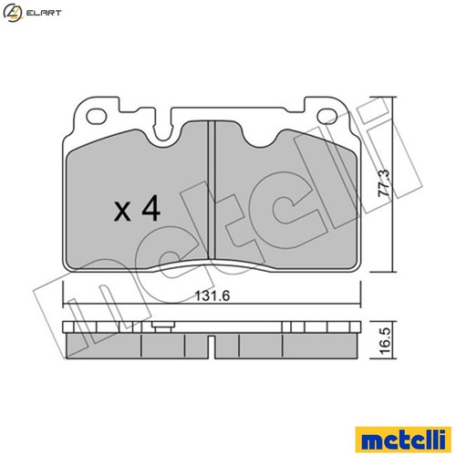 Brake pad set - pad,