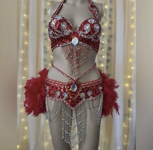 Red showgirl burlesque - showgirl, costume