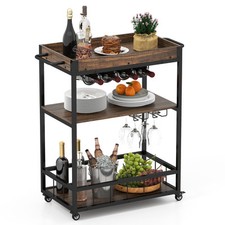 COSTWAY Home Bar Cart on
